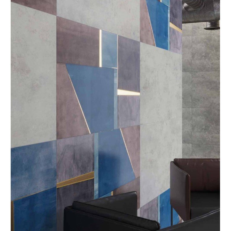 Rivestimento 60x120 decoro 7 mm in gres fine porcellanato, superficie e texture ravvicinata del gres