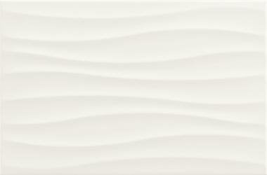 Rivestimento a decoro 25x38 in pasta bianca spessore 8,5 mm Strutture Marea bianco Ragno Feel