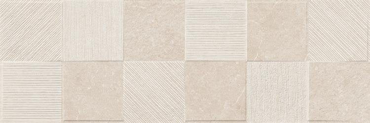 Rivestimento a decoro 30x90 sp 10 mm in pasta bianca Blanc Strutturato, superficie e texture ravvicinata del gres