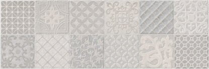 Rivestimento decorativo 25x76 in pasta bianca rettificato 9mm struttura 3D carving Bianco Ragno Creek