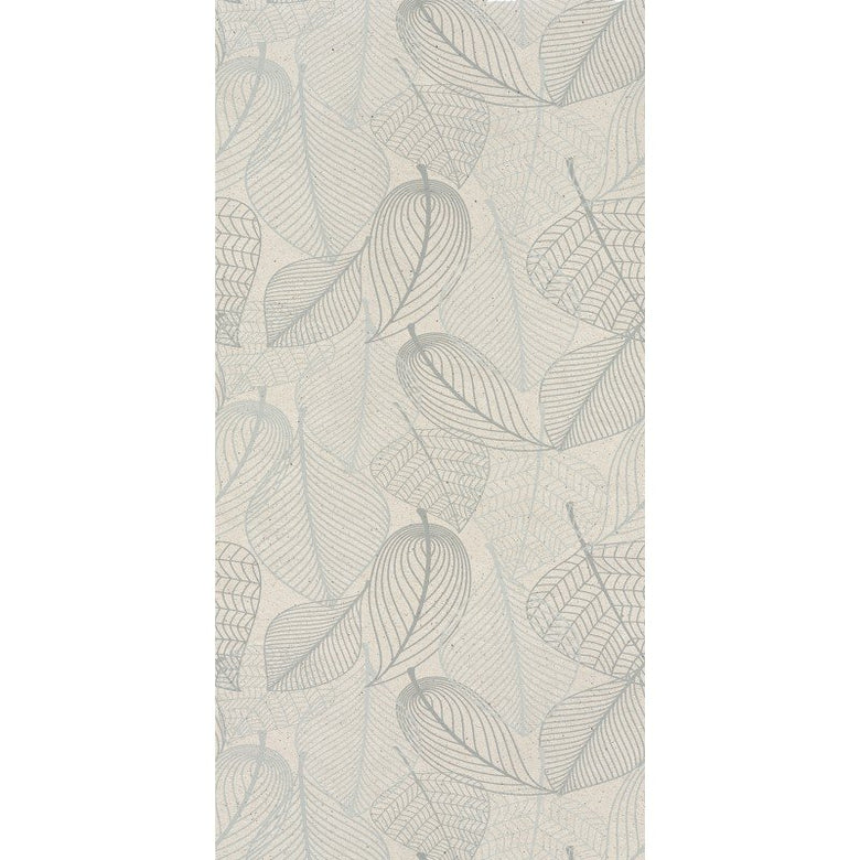 Rivestimento decoro 60x120 in gres porcellanato 6 mm leaves Pomice posata in ambiente arredato, dettaglio della venatura...