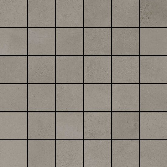 Rivestimento mosaico 30x30 in gres porcellanato 9,5mm tortora Ragno Replace