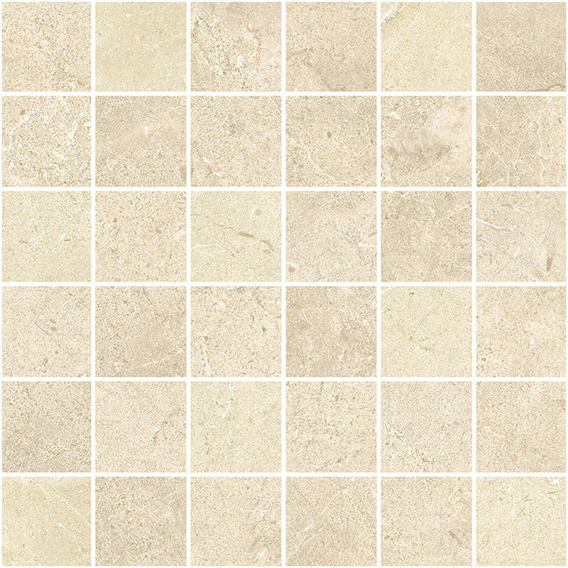 Rivestimento Mosaico 30x30 in gres porcellanato 9 mm Crema in ceramica, superficie e texture ravvicinata del gres
