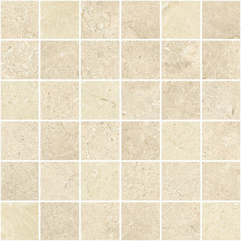 Rivestimento Mosaico 30x30 in gres porcellanato 9 mm Crema in ceramica, superficie e texture ravvicinata del gres