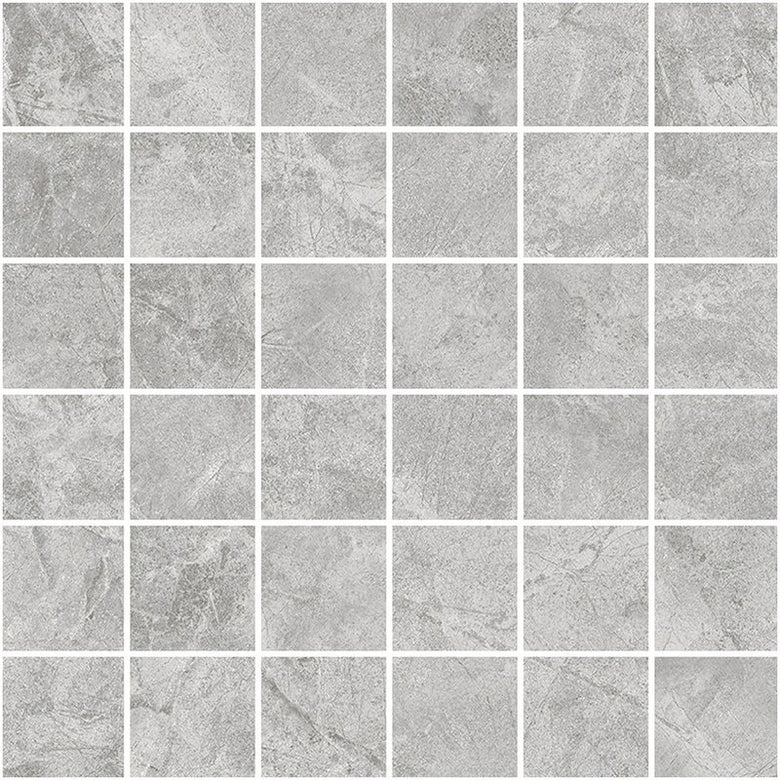 Rivestimento Mosaico 30x30 in gres porcellanato 9 mm Grigio in ceramica, superficie e texture ravvicinata del gres