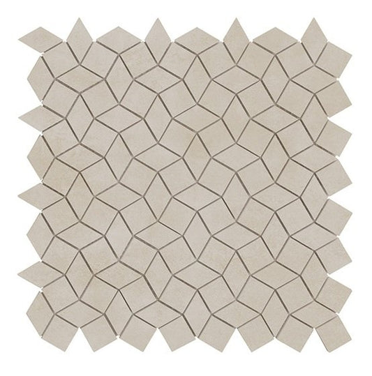 Rivestimento mosaico 40x40 in pasta bianca 6 mm sya greige Ragno Mixed