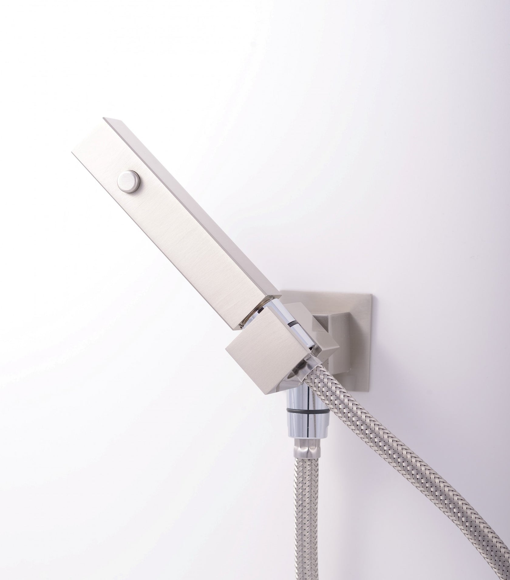Idroscopino wc con pulsante presa acqua e Flessibile, vista laterale del profilo