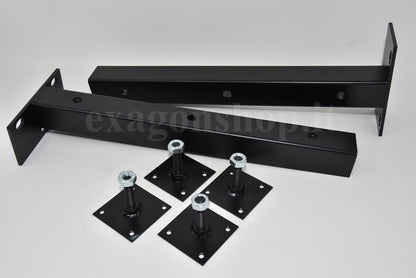 Coppia staffe per mensoloni lavabo Foro Centro Diametro 10 nero