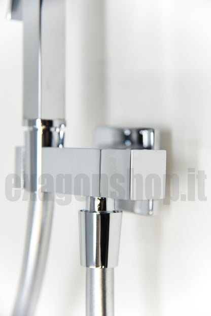 Neptune Idroscopino Idrogetto Quadro Con Flessibile Da 90 Cm Cromo