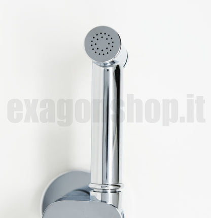 Neptune idroscopino tondo per wc e bidet con flessibile silver 90 cm cromo