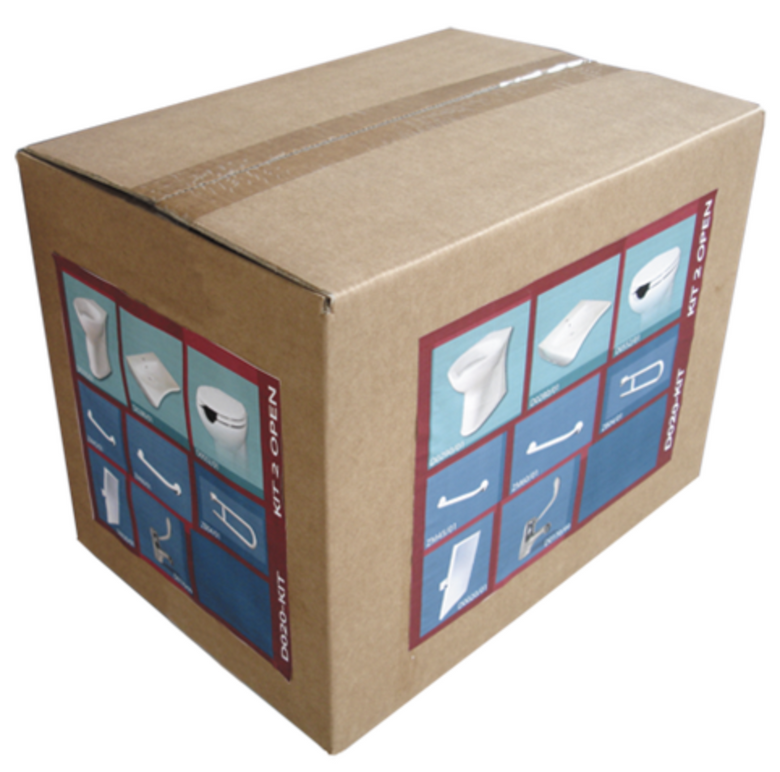 Goman Kit Bagno Disabili completo secondo NORMATIVA 12pz, vista laterale del profilo e della forma