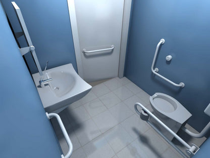 Goman Kit Bagno Disabili completo per allestimento secondo NORMATIVA 12 PEZZI Bianco