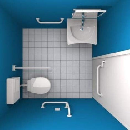 Goman Kit Bagno Disabili completo per allestimento secondo NORMATIVA 12 PEZZI Bianco