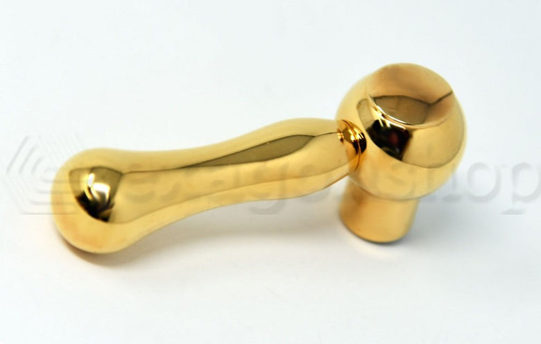 Ideal Standard Naiade Maniglia A Leva Rubinetteria oro, vista frontale su sfondo bianco
