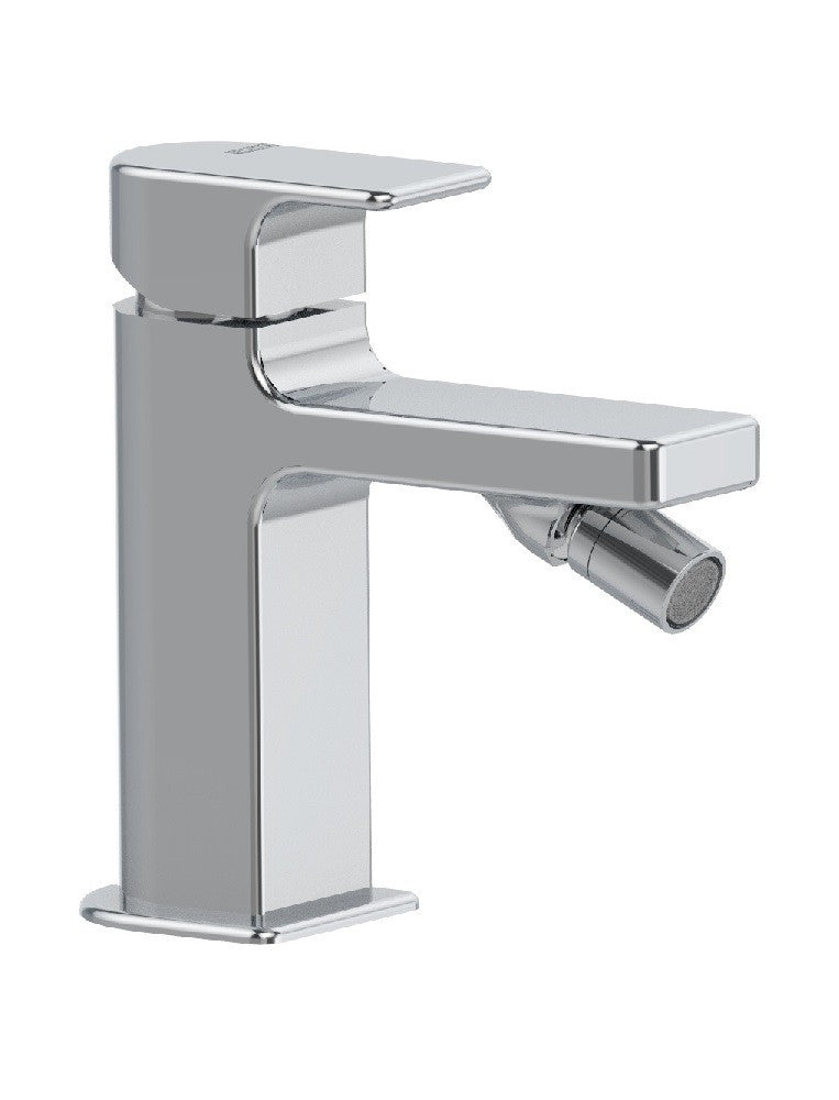 Micheli Leva Gruppo Bidet Cromo Cromato, vista frontale della maniglia e della bocca di erogazione - Bellosta Rubinetterie