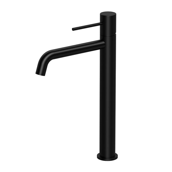 Rubinetto lavabo alto monocomando in ottone nero opaco Hidden