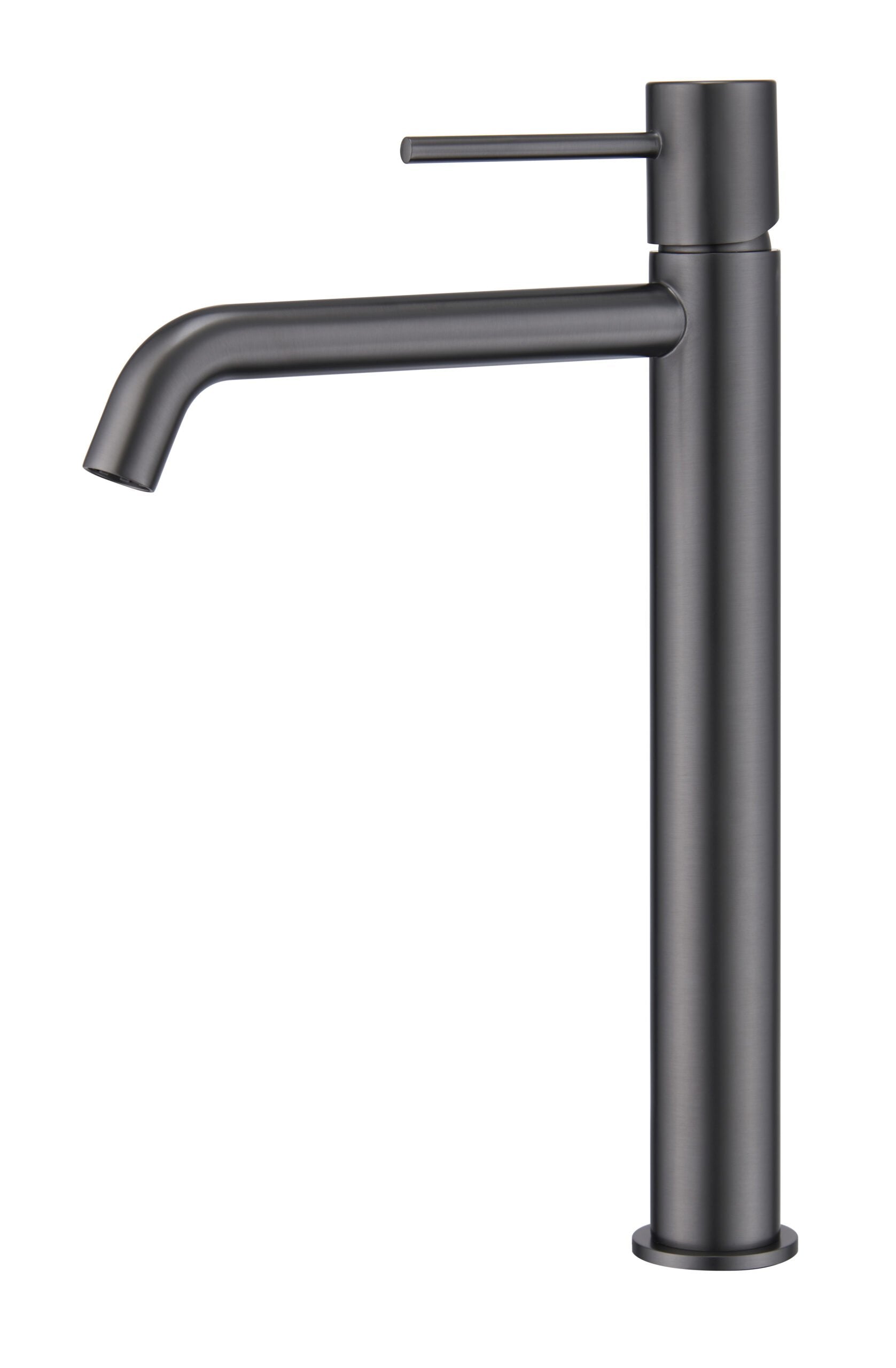 Rubinetto miscelatore alto per lavabo monocomando senza scarico in ottone canna di fucile Memo