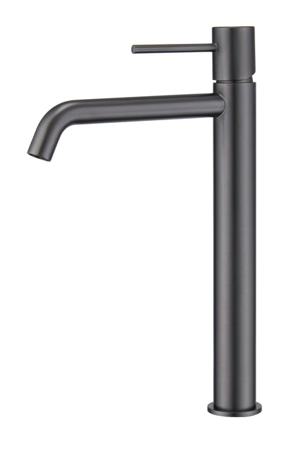 Rubinetto miscelatore alto per lavabo monocomando senza scarico in ottone canna di fucile Memo