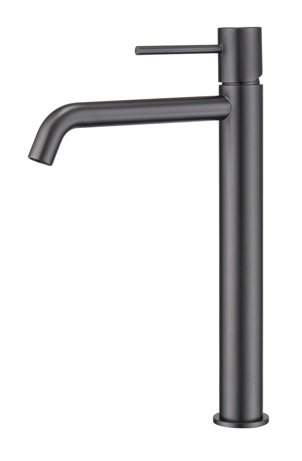 Rubinetto miscelatore alto per lavabo monocomando senza scarico in ottone canna di fucile Memo