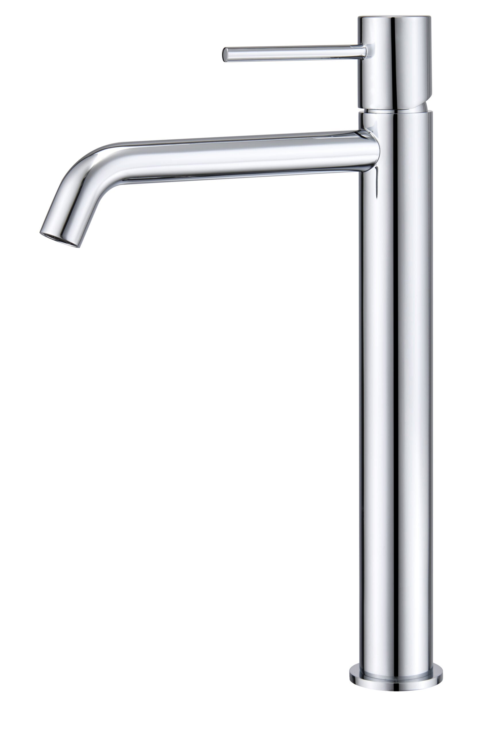 Rubinetto miscelatore alto per lavabo monocomando senza scarico in ottone cromato Memo