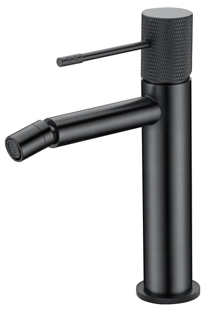 Coppia rubinetti lavabo e bidet senza scarico in ottone nero canna di fucile Melin