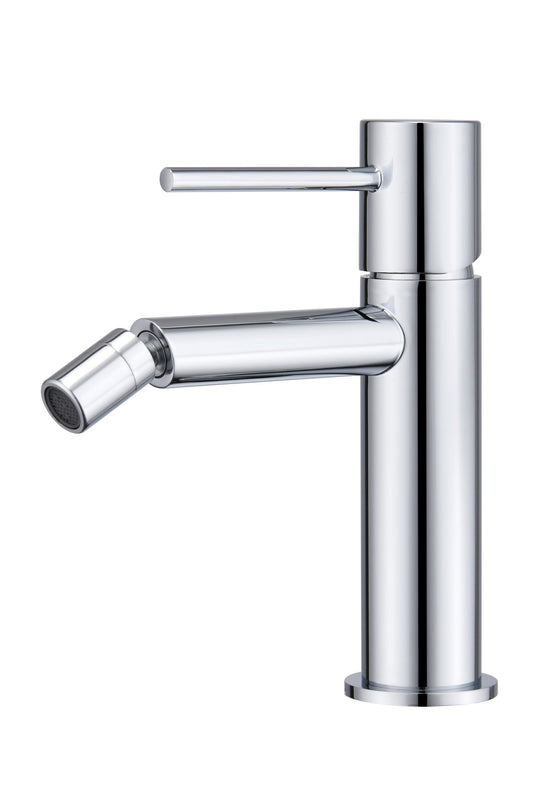 Rubinetto miscelatore bidet monocomando senza scarico in ottone cromato Memo