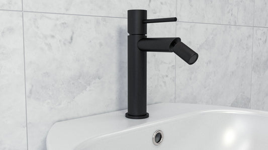 Rubinetto bidet monocomando senza scarico in ottone nero opaco Memo