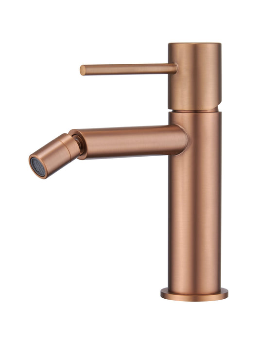 Miscelatore bidet senza scarico in ottone oro rosa spazzolato Memo