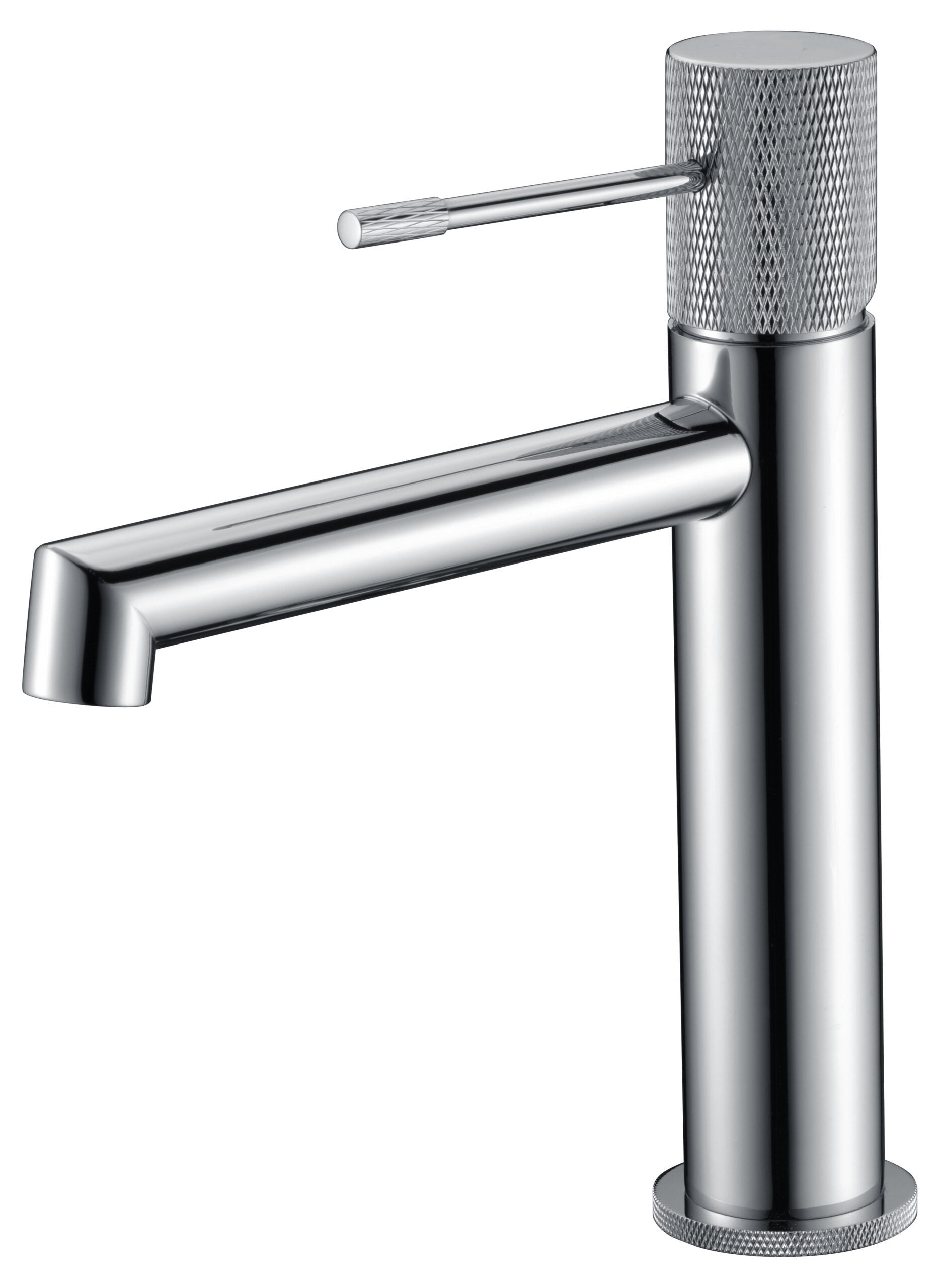 Rubinetto miscelatore lavabo monocomando senza scarico in ottone cromato Melin