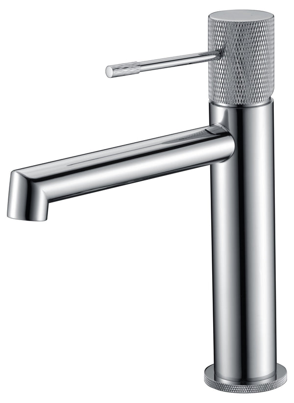 Rubinetto miscelatore lavabo monocomando senza scarico in ottone cromato Melin