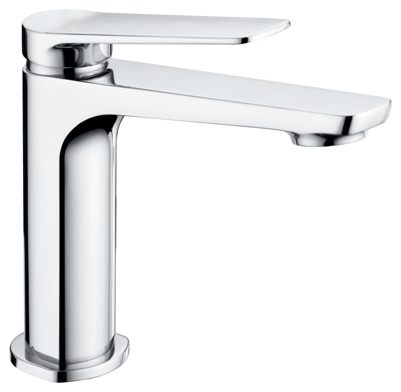 Rubinetto miscelatore monocomando per lavabo senza scarico in ottone cromato Momo