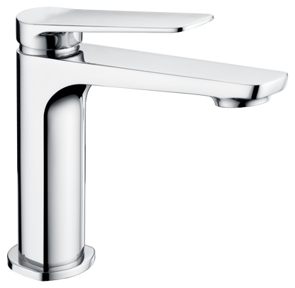 Rubinetto miscelatore monocomando per lavabo senza scarico in ottone cromato Momo