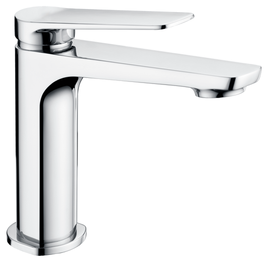 Rubinetto miscelatore monocomando per lavabo senza scarico in ottone cromato Momo