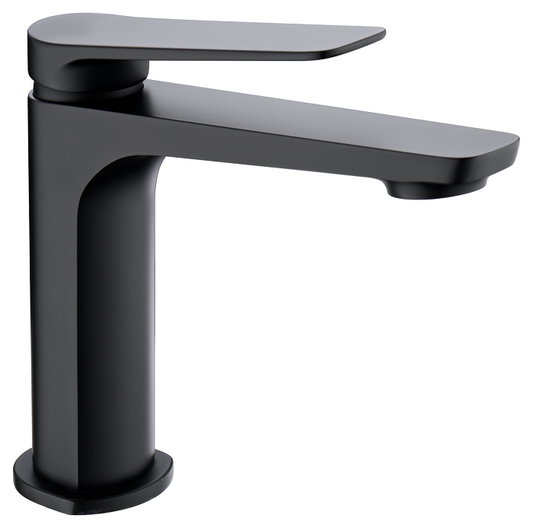 Rubinetto miscelatore monocomando per lavabo senza scarico in ottone nero opaco Momo