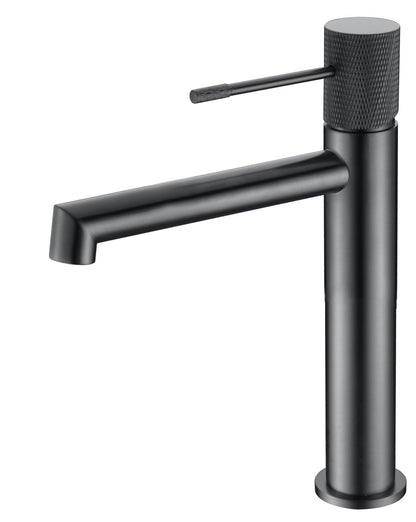 Coppia rubinetti lavabo e bidet senza scarico in ottone nero canna di fucile Melin