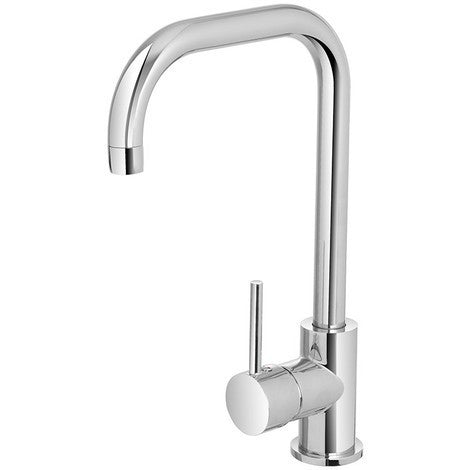 Miscelatore lavello canna svedese per cucina in ottone cromo
