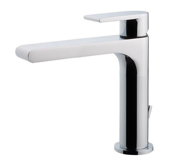 Bellosta Jeans 4805pn Miscelatore Per Lavabo Medium Cromo in ottone e lucido ambientato su piano bagno con accessori...