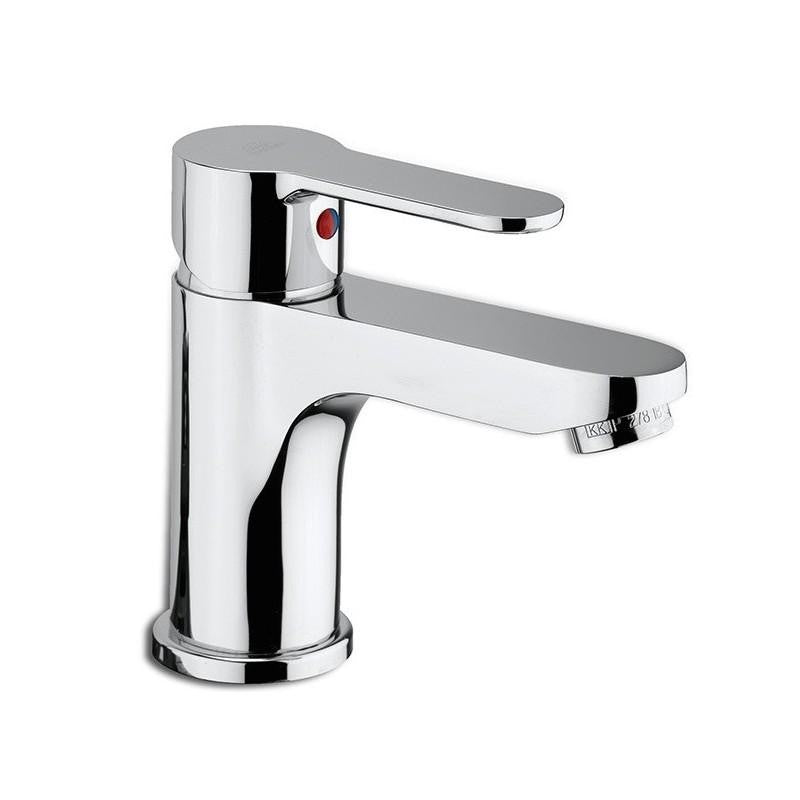 Paffoni Blu BLU075CR Miscelatore Lavabo Scarico Automatico, vista frontale su sfondo bianco