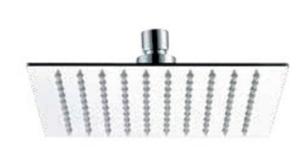 Soffione Doccia 30x30 quadrato Slim Spessore 2 mm in Acciaio cromo