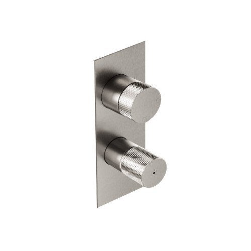 Treemme 22mm RWIT11A2IS01 miscelatore doccia monocomando a muro 2 uscite senza parte incasso inox satinato