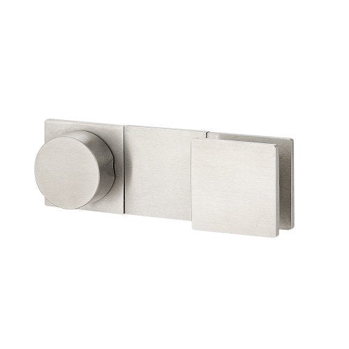 Treemme 5mm RWIT2849IS96 miscelatore doccia quadro Acciaio in satinato, vista frontale della maniglia e della bocca di...