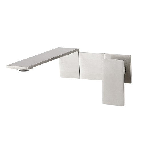 Treemme 5mm RWIT2851IS97 miscelatore lavaboa muro senza Acciaio in acciaio inox e satinato ambientato su piano bagno con...
