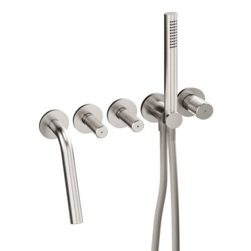 Treemme 5mm RWIT6005IS51 miscelatore vasca a muro Acciaio ambientato in box doccia con pareti in vetro - Rubinetterie Treemme