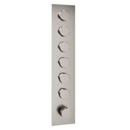 Treemme 22mm miscelatore doccia termostatico incasso 6 uscite parti esterne inox satinato
