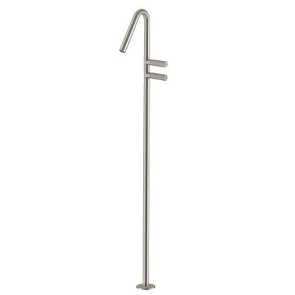Treemme 22mm miscelatore lavabo da terra parti esterne senza parte incasso inox satinato