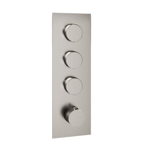 Treemme 22mm miscelatore doccia termostatico senza parte incasso 3 uscite parti esterne inox satinato