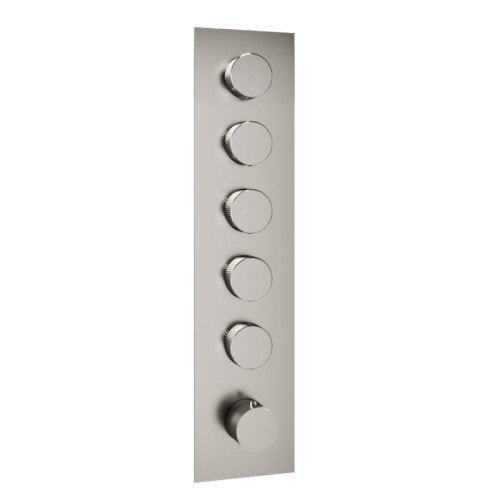 Treemme 22mm Miscelatore doccia termostatico senza parte incasso 5 uscite inox satinato