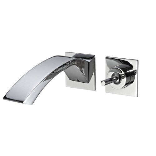 Treemme Arche Miscelatore lavabo 193 mm leva stick senza Cromo Lucido ambientato su piano bagno con accessori...