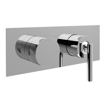 Treemme Arche Miscelatore doccia monocomando con deviatore 2 uscite e leva stick senza parte incasso cromo