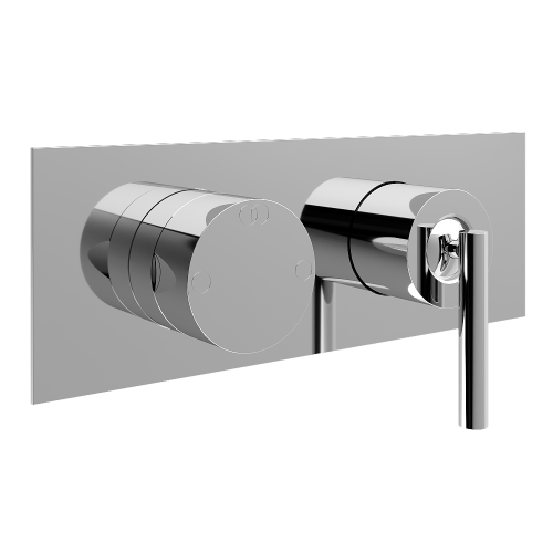 Treemme Arche Miscelatore doccia monocomando con deviatore 2 uscite e leva stick senza parte incasso cromo